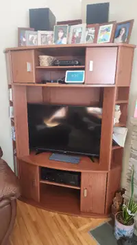 Corner Television stand and wall unit