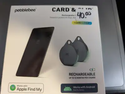 Pebblebee Card & Clip Bundle - New, still sealed - $29.00, View more