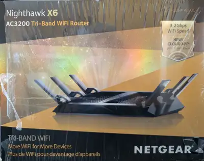 Nighthawk X6 AC3200 Tri-Band WiFi Router, View more