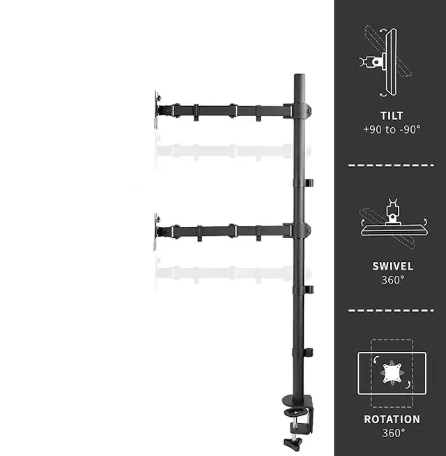 Extra Tall Vertically Stacked Dual Monitor Stand - STAND-V012T in General Electronics in Burnaby/New Westminster - Image 5