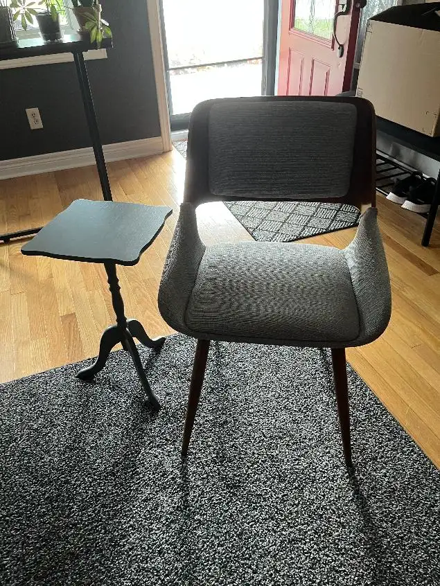 Like new vintage gray accent table plant stand