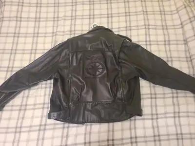 Xl Leather biker jacket. Made by yamaha!  Barely worn., View more