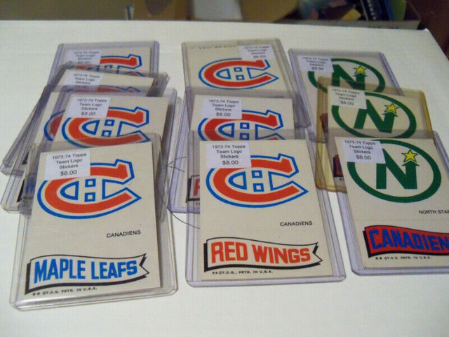 Vintage Hockey Cards: 1973-74 Topps Insert Team Logo Stickers in Arts & Collectibles in Bedford - Image 4