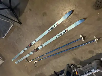 Karhu 210 Cross Country Skis and poles excellent condition, View more