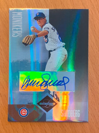 2004 Ryne Sandberg Leaf Limited Monikers Cut Auto /50 MINT