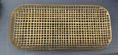Gold Metal Grid Tray, View more