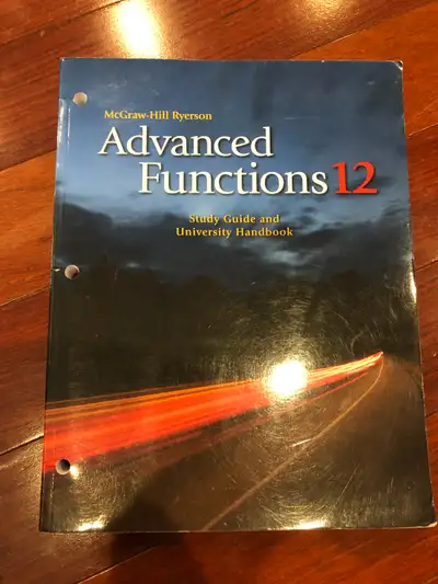 SOLD McGraw-Hill Ryerson - Advanced Functions 12 - Study Guide and University Handbook