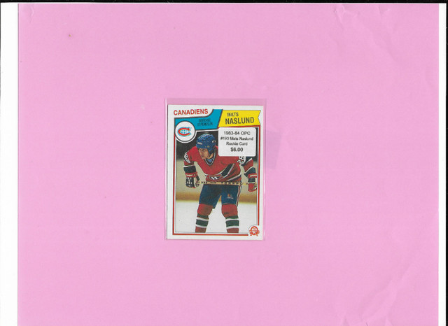 Vintage Hockey Rookie Card: 1983-84 OPC #193 Mats Naslund RC in Arts & Collectibles in Bedford