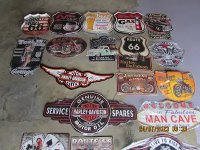 Harley AND Indian Motorcycle sign collection as well as lots of Sturgis stuff as well ,I have over 1...