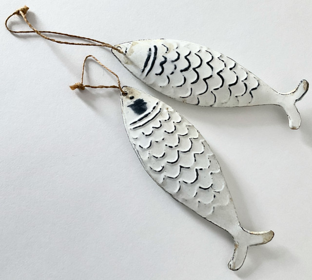 Collection. Décoration Ensemble 2 poissons en fer moulé dans Art et objets de collection  à Lévis - Image 2
