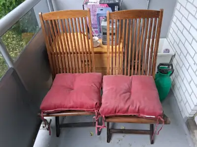 YOU BUY 2 Wood Folding Room Chair Balcony Furniture Sillas Para Comedor Patio Chair 100% OAK IT IS P...
