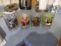 MACDONOLDS SHREK GLASSES 2007 4 GLASSES