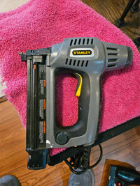 Stanley, electric up to 1" brad nailer. NO compressor needed!