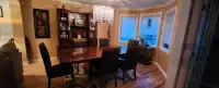 Solid Wood Dining Set and Hutch 