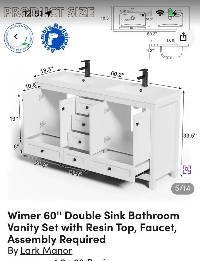 60” Cabinet Base Only494052561671301121
