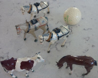 5 Heavy Lead Animal Figures, 4 Marked England, Get 5 for $30.