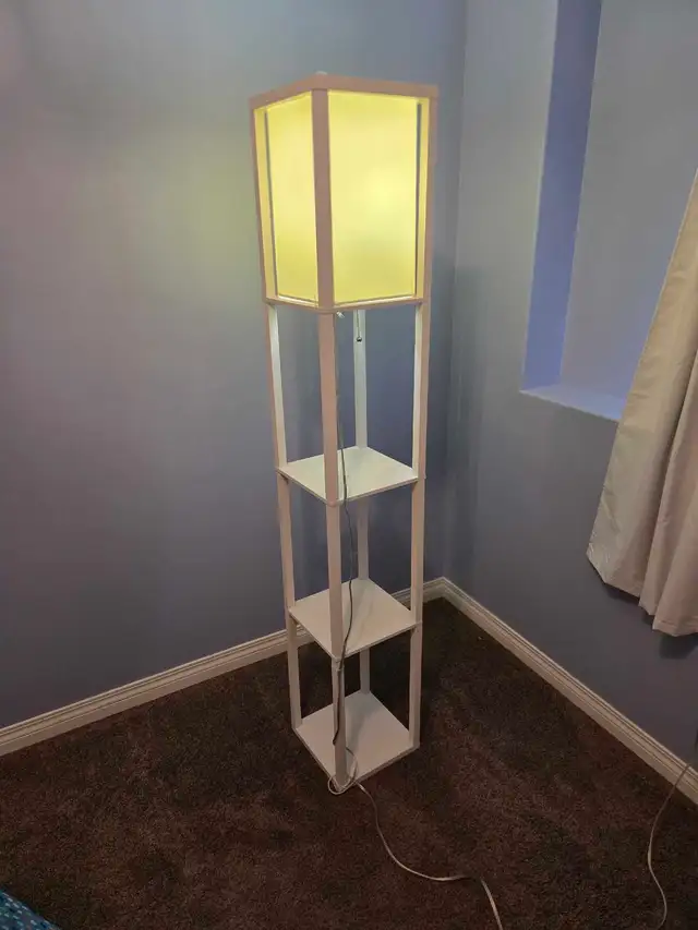 lamp with shelving 