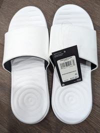 NEW Women's White Under Armour Locker Sliders Slippers Size 10
