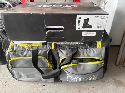 Gear and gear bag. All brand new 2023 Used once. Gear bag, xxl mono suit, helmet, air bag vest, prob...