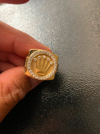 Customized 10k Gold Diamond Rolex Ring