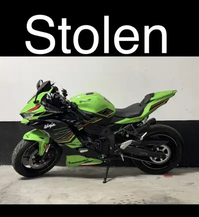 My 2023 Kawasaki ZX-4RR (green, akrapovic exhause) was stolen from my building’s underground parking...