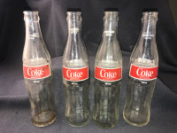 Four Vintage Coke/Coca-Cola 300 ml Bottles