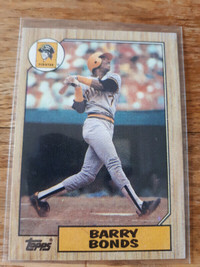 Barry Bonds Rookie Baseball Card (Pittsburgh Pirates)