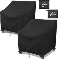 Patio Chair Covers Waterproof 2 Pack - Heavy Duty Outdoor Furni