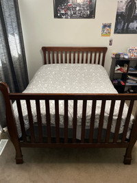 Twin/Double size full bed set with cabinet 