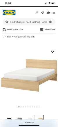 IKEA Malm Bed and VALVAG Mattress    King size