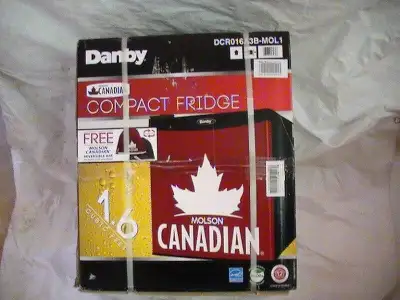 Molson Canadian Fridge New in Box- Danby DCR016A3B-MOL1, View more