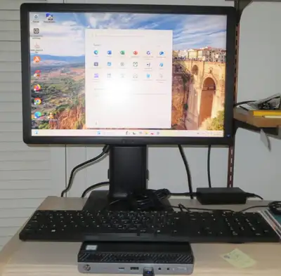 Ensemble mini ordinateur HP Prodesk 600 G3 Core-i5-6500T 8Go RAM SSD 256Go, 6x USB 3.0, 1x USB-C, RJ...