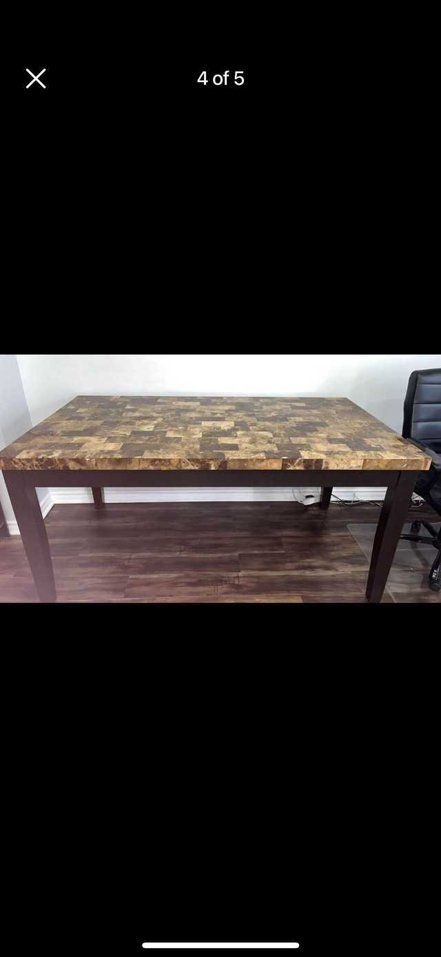 Dinning Room Table - Granite Top in Dining Tables & Sets in Mississauga / Peel Region - Image 4
