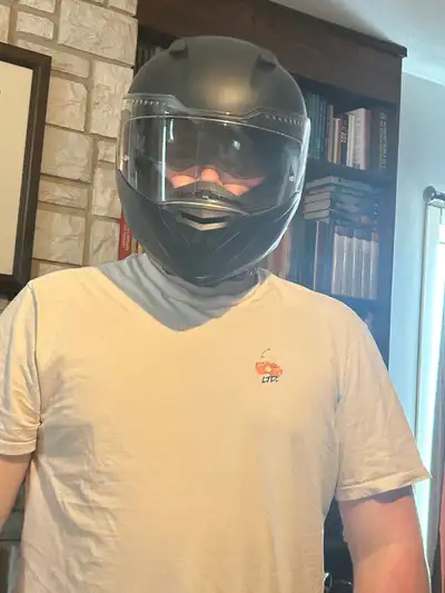 Voss 989 Moto V black bike helmet. Size medium, used by my daughter on her moped, just like new. I h...