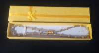 Italian 16 1/2" long ball bead choker chain necklace 
