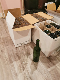 Wine bottles and racks