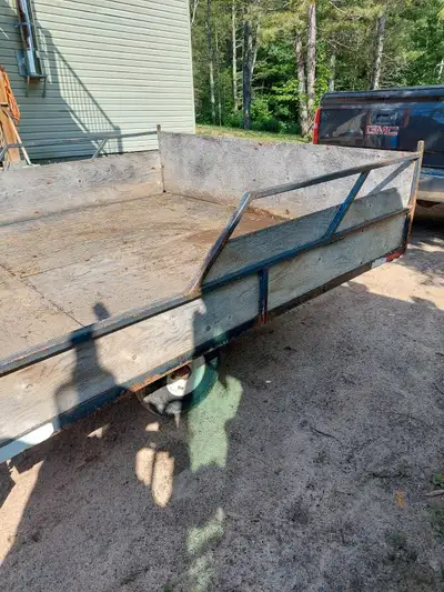Trailer for sale. Has tilt and ramps, lights not working, cannot find ownership, just say its homema...