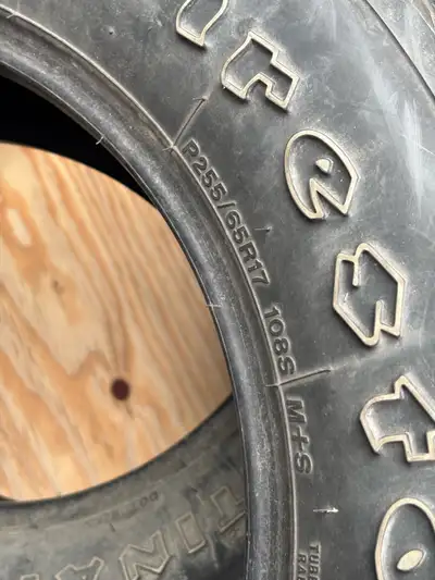 Firestone destination A/T 255/65/17 M&S Used but lots of tread left. Sold the Durango, no longer hav...