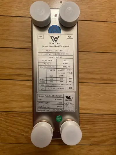 WiseWater Heat Exchanger BL14-10D Brazed stainless steel Plate, View more