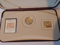 2001 Proof 3-CENT COIN AND STAMP SET