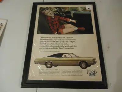 1967 Ford Original Magazine Print Ad. Very good Condition. 10" x 14". See Pictures. Ad a $ Store Fra...