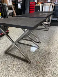 Custom Made Wood and Steel Side Tables