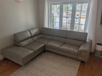 Quality leather sectional couch , View more
