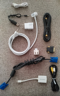 Cables and Power Adapters: Optical, HDMI, (Different) USB, Audio