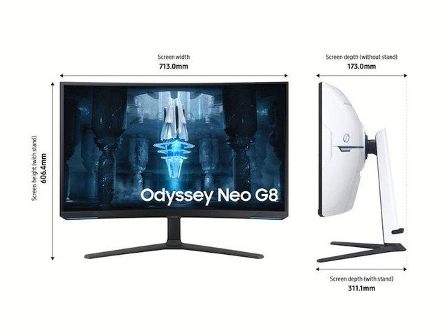 32" Samsung Odyssey Neo G8 4K UHD Curved Gaming Monitor in Other in St. Catharines