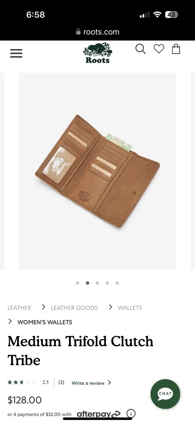 Roots women’s tri-fold wallet in Women's - Bags & Wallets in Oshawa / Durham Region - Image 6