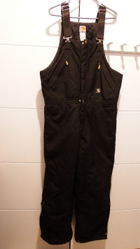 Carhartt Tuff Extremes Arctic Zip Front Bib Overall Size 38"X32"