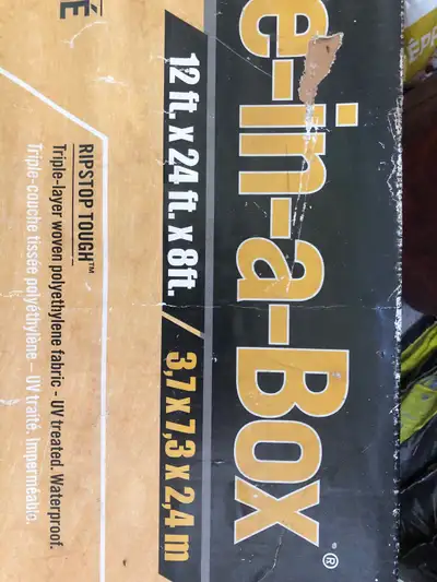 This ShelterLogic Garage-in-a-Box is 12 ft. x 24 ft. x 8 ft. Perfect for anyone needing a quick and...