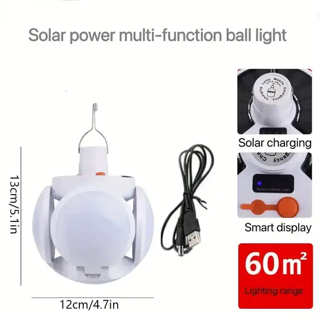 Lanterne lampe ventilateur camping  solaire LED fan solar lamp in Indoor Lighting & Fans in Laval / North Shore - Image 6