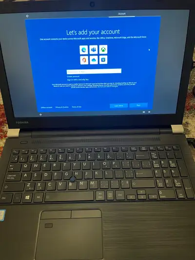 Toshiba 15” laptop, View more